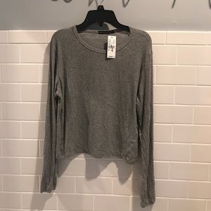 Brandy Melville grey top. NWT OS